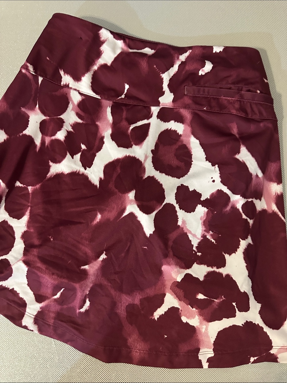 Nike Burgundy & White Printed A-Line Skirt - Picture 7 of 9